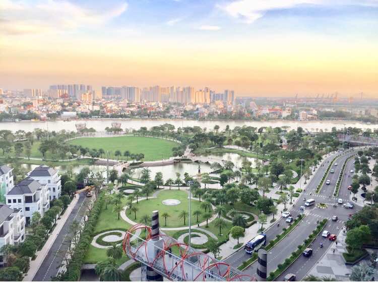 view công viên Vinhomes central park