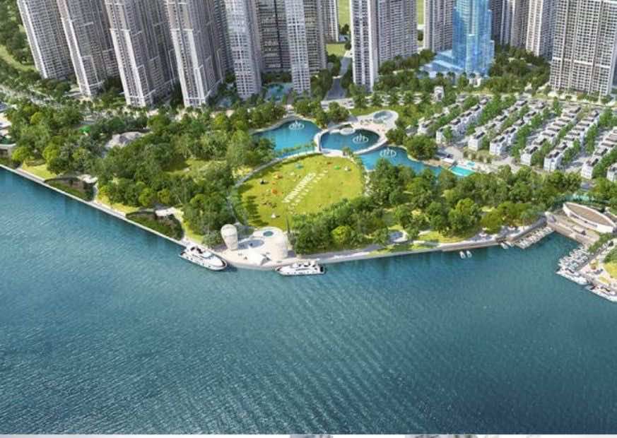 Khu vực bến du thuyền tại công viên Landmark 81