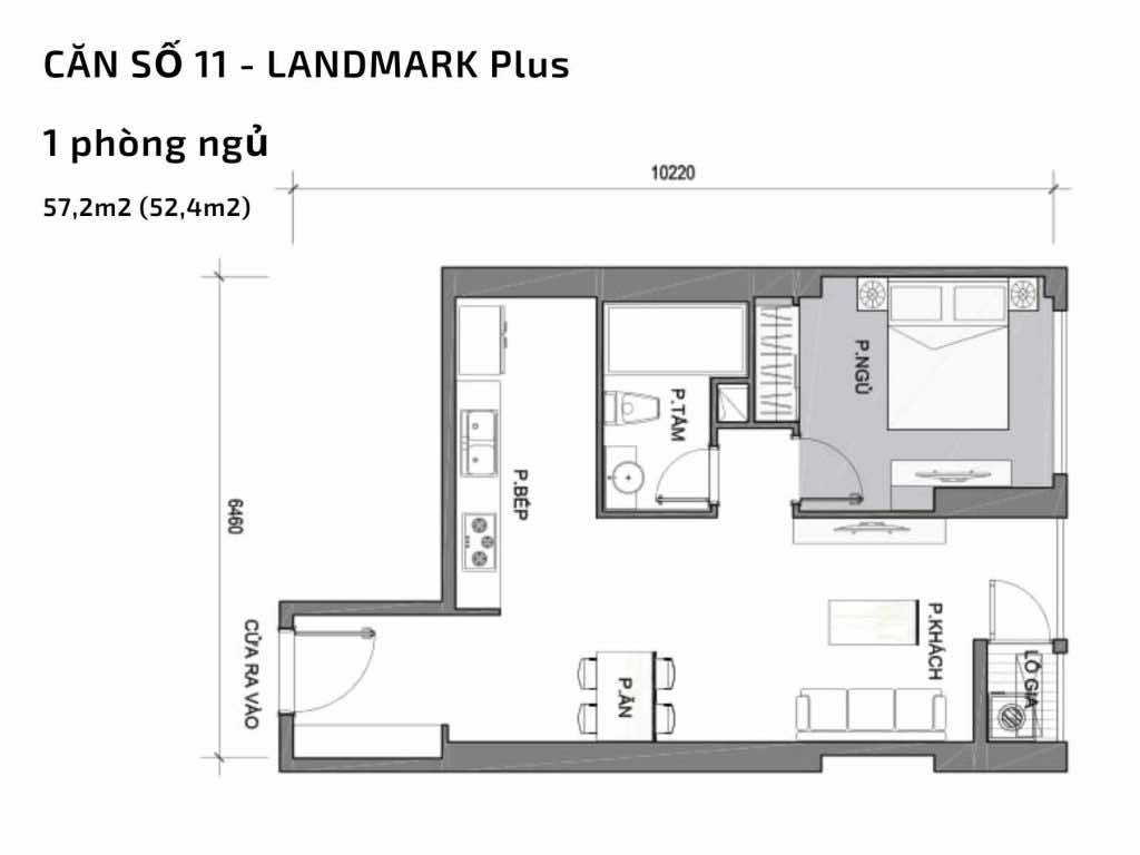 Mặt bằng căn hộ số 11 Landmark Plus​ Vinhomes Central Park