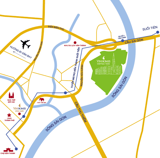 Lối đi vào Landmark 81Vinhomes Central Park