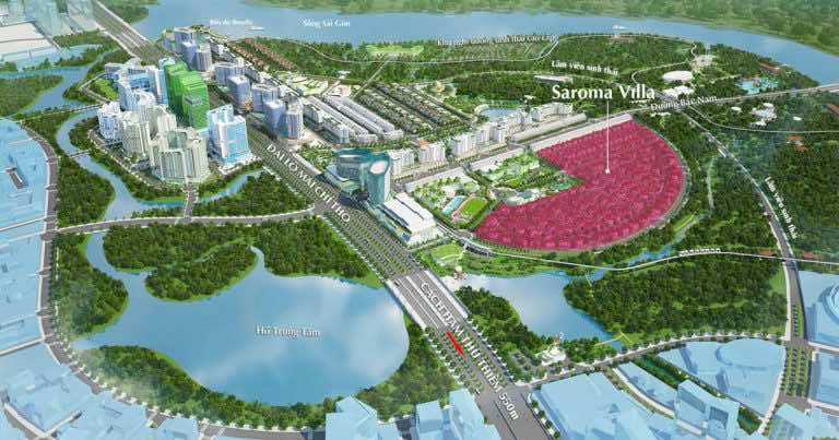VỊ trí biệt thự Sala Saroma Villas Đại Quang MInh
