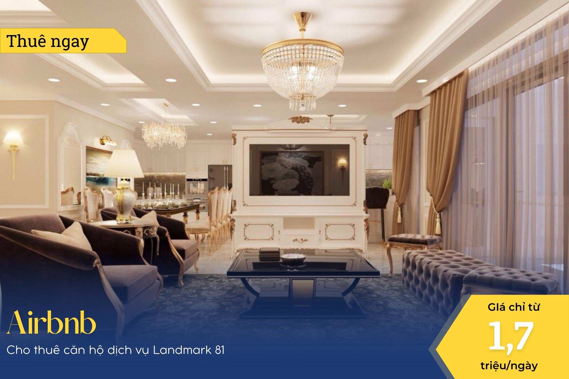 Cho thuê căn hộ dịch vụ airbnb Landmark 81 TC
