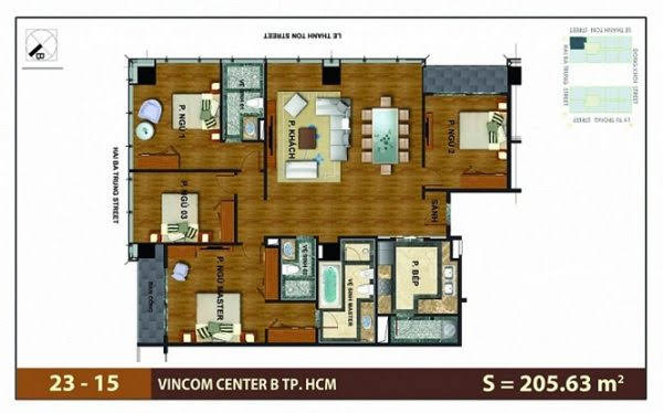 Mặt Bằng Căn Hộ Vinhomes Đồng Khởi Tầng 23 Căn Số 15