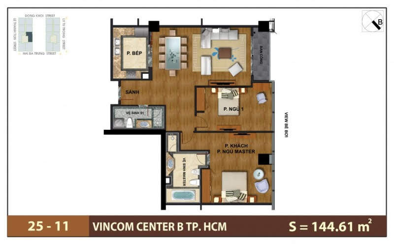 Mặt Bằng Căn Hộ Vinhomes Đồng Khởi Tầng 25 Căn Số 11