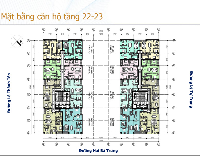 Mặt Bằng Vinhomes Đồng Khởi tầng 22 23